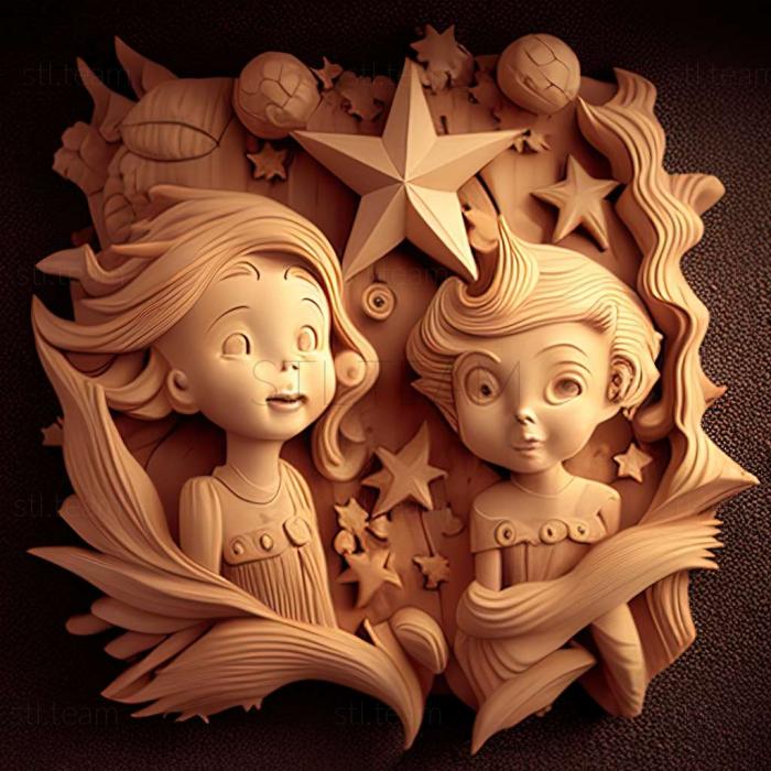 3D модель Wish Upon a Star Shape Py and Pippi and the Shooting bcda (STL)